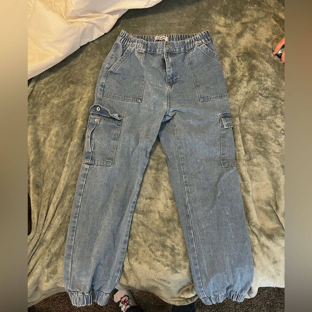 Blue Savy Cargo Jeans